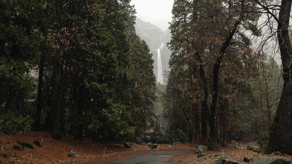 Trilha no Yosemite no inverno