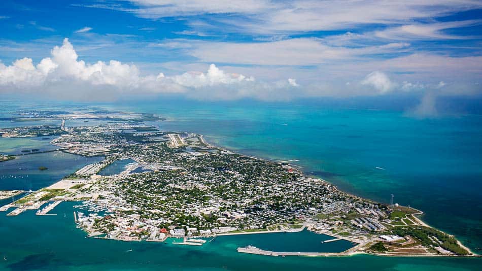 Vista aérea de Key West na Flórida