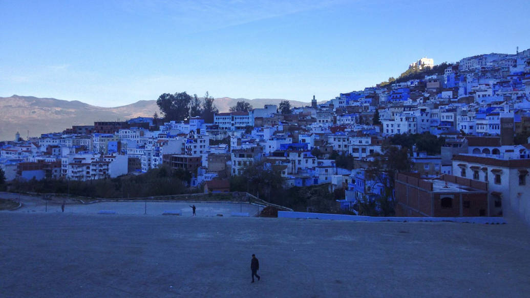 Vista de Chefchaouen, a cidade azul do Marrocos