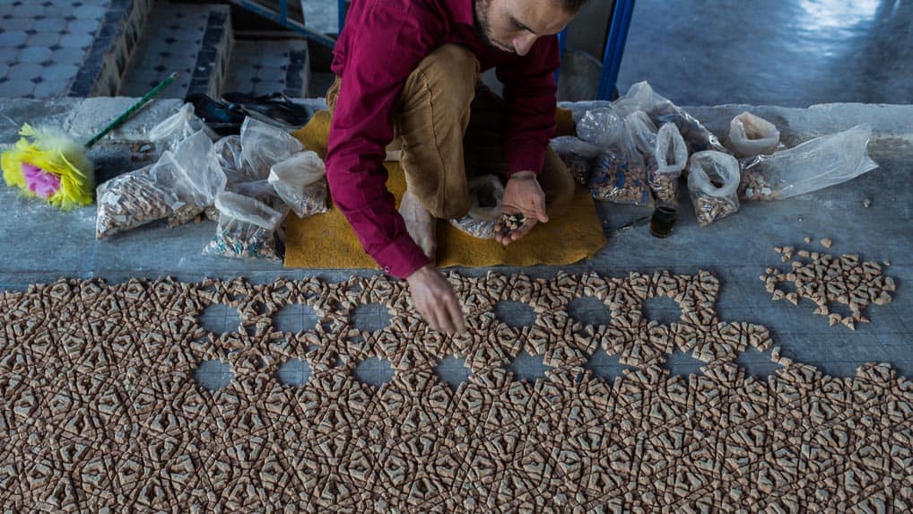 Mosaicos em Fès, no Marrocos