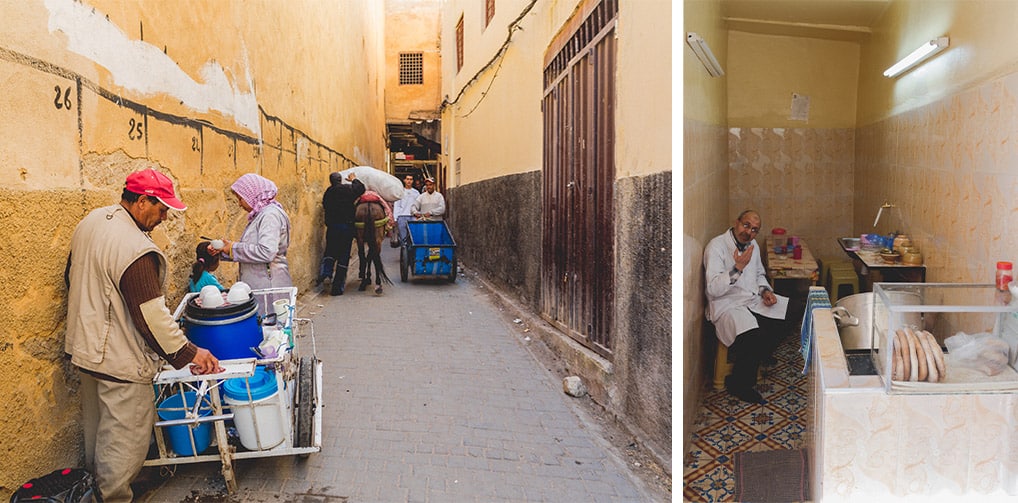 Cotidiano na medina de Fès, no Marrocos