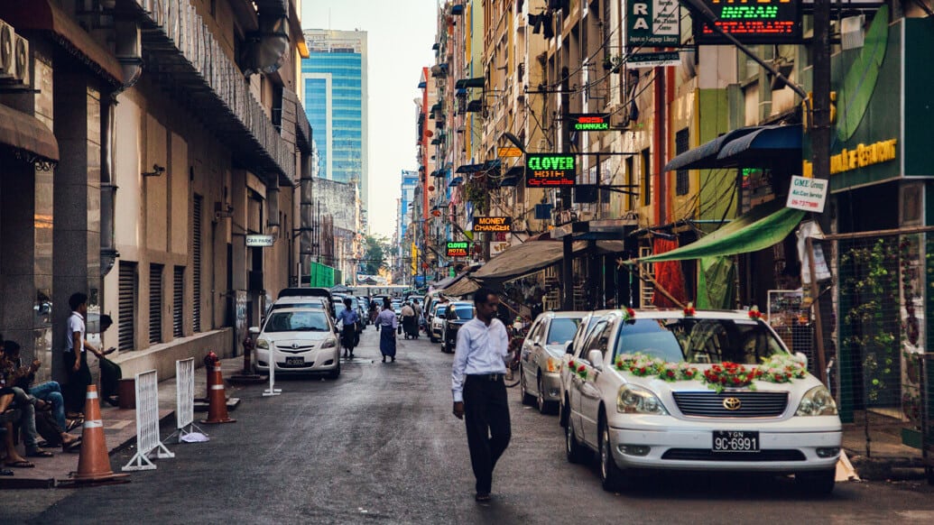 Centro de Yangon, Myanmar