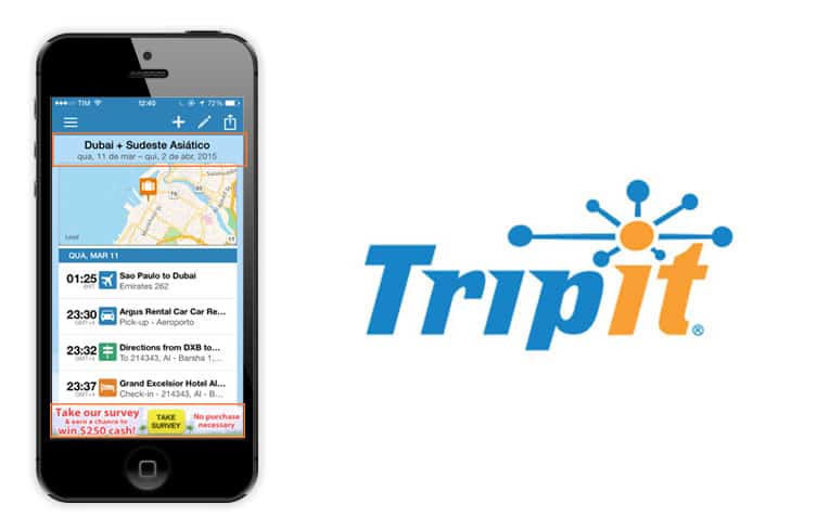 aplicativo tripit