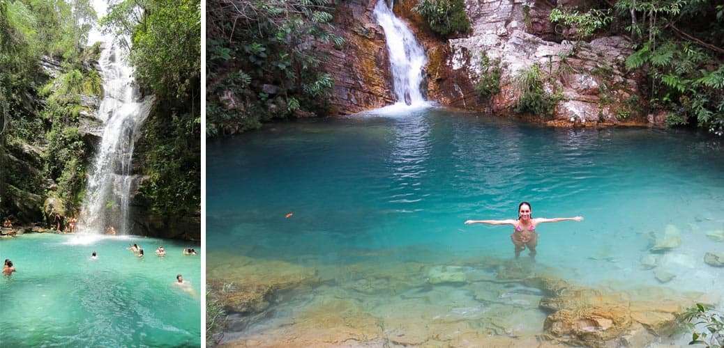 Cachoeira de Santa Bárbara na Chapada dos Veadeiros