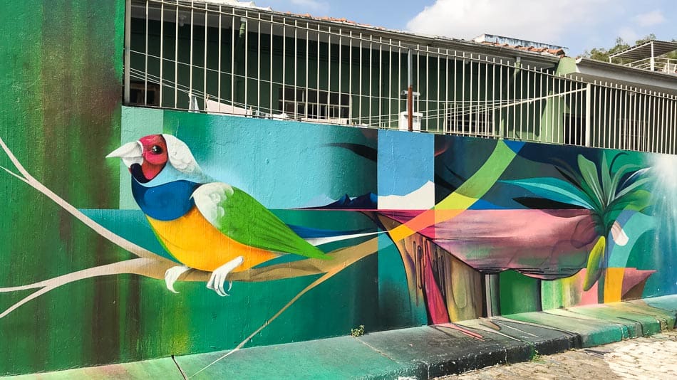 Mural do artista digital orgânico no Beco do Batman, em SP Beco do Batman em São Paulo