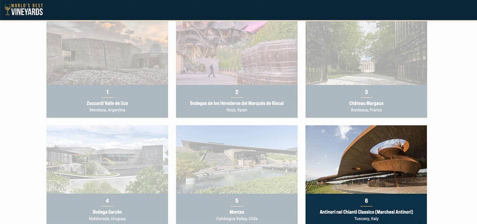Vinícola Marchesi Antinori, a 6ª melhor do mundo Vinícola Marchesi Antinori, a 6ª melhor do mundo