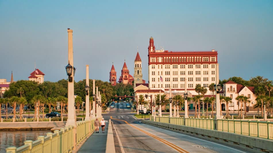 Vista da Ponte dos Leões, em St. Augustine, Flórida O que fazer em St. Augustine: 13 dicas na cidade mais antiga da Flórida