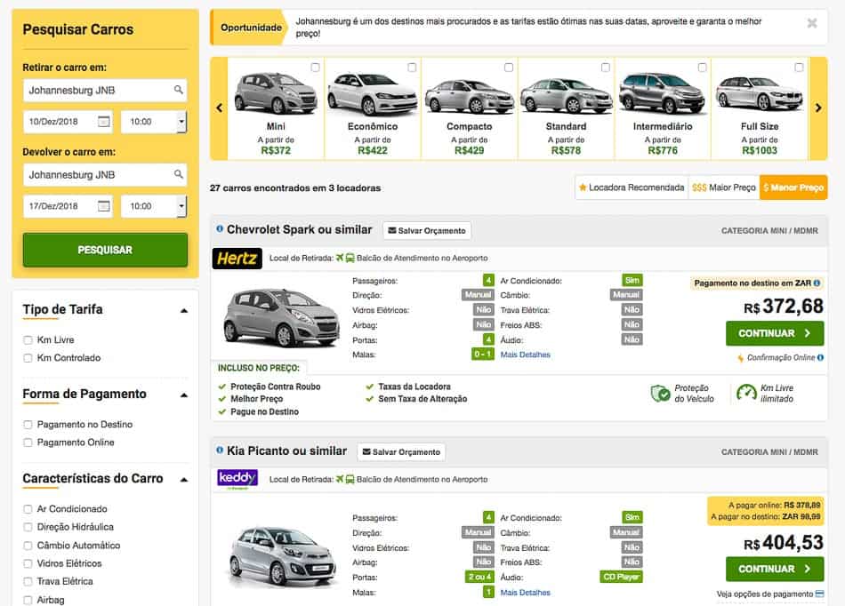 Como alugar um carro na África do Sul: dicas práticas para economizar