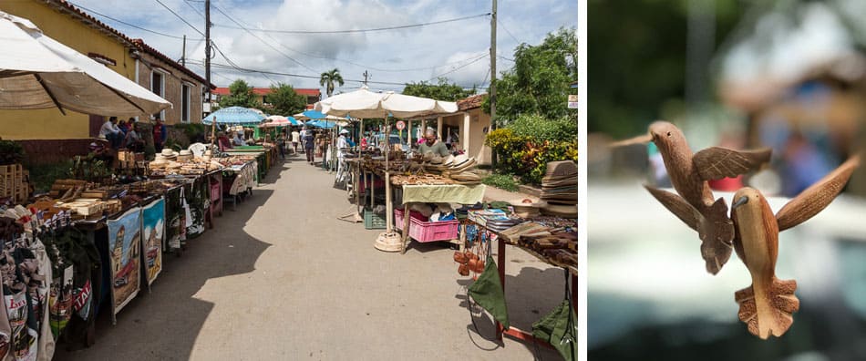 Feira de artesanato em Viñales, Cuba