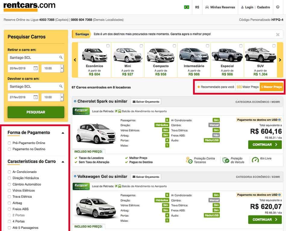 Aluguel de carro no Chile: dicas importantes para viajar com segurança e economizar