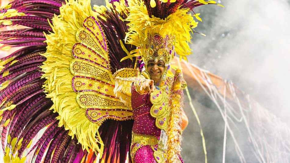 Destaque no desfile das escolas de samba no sambódromo de São Paulo