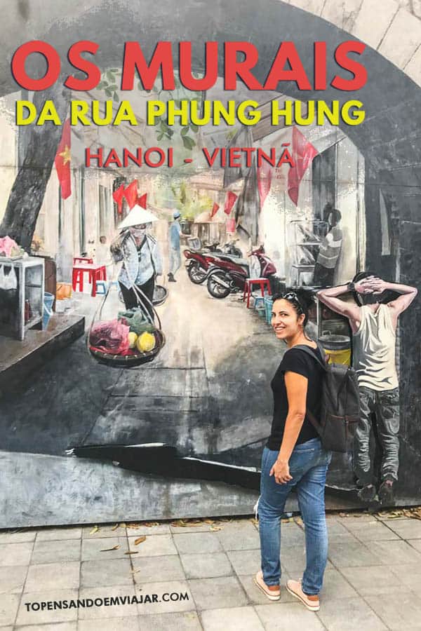 Os murais da Rua Phung Hung em Hanoi, Vietnã