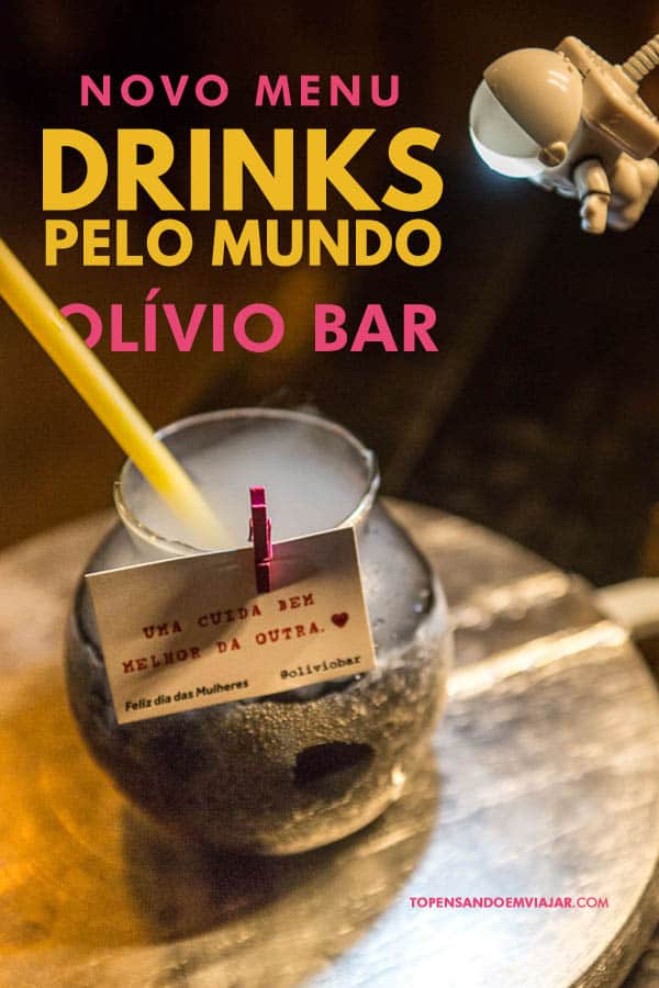 Novo menu de drinks do Olivio Bar em SP