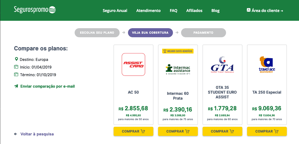 Comparativo e preços de seguro viagem para estudante em intercâmbio na Europa