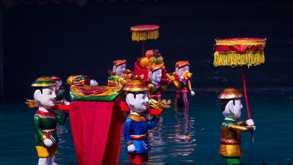 Water Puppet Show em Hanoi, Vietnã