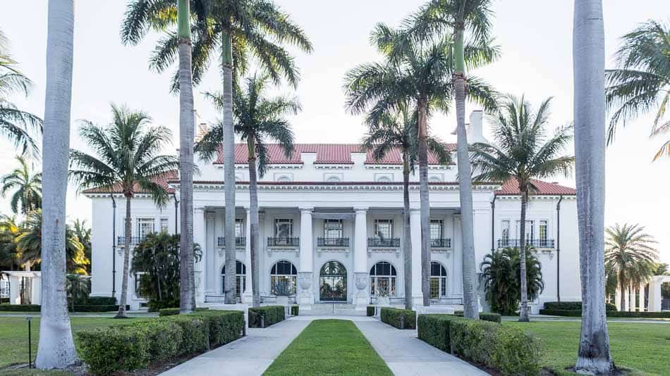 Fachada do Flagler Museum em Palm Beach