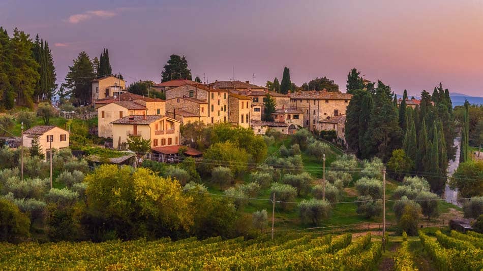 Hamlet fonterutoli na Toscana, Itália