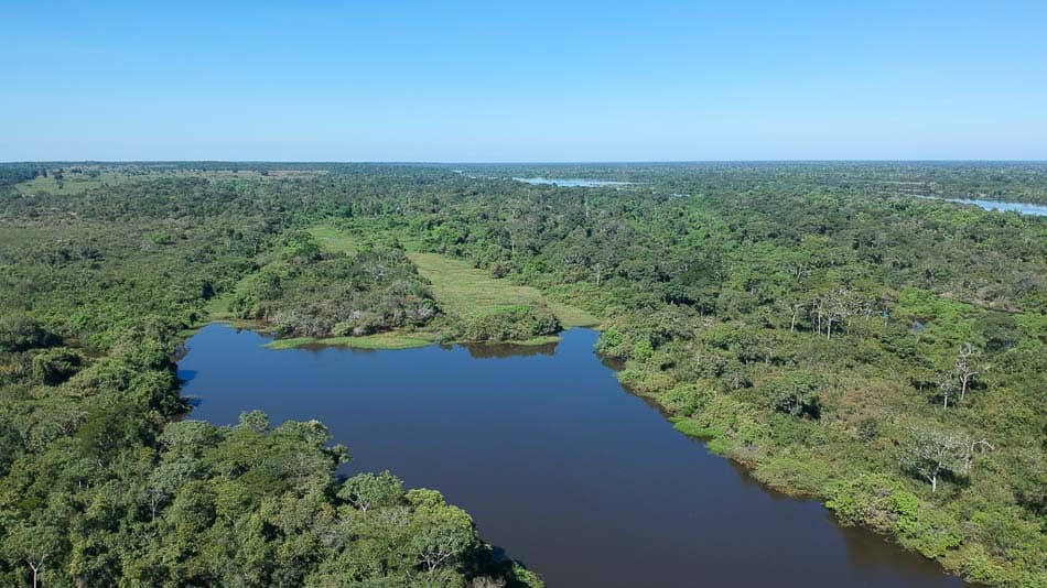 Vista aérea do Parque Estadual do Cantão, no Tocantins