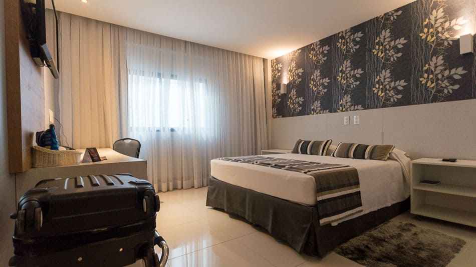 Quarto do hotel Girassol Plaza em Palmas, TO