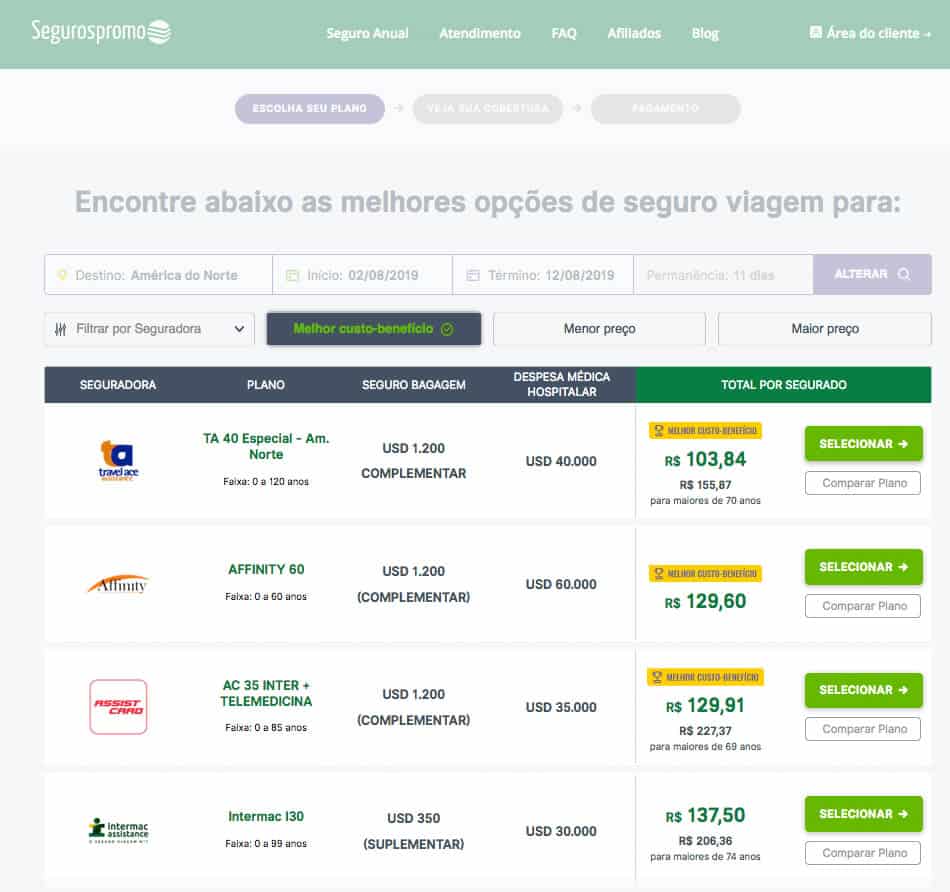 Passo-a-passo para contratar seguro viagem online