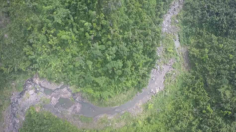 Vista do percurso da tirolesa 'The Monster', em Orocovis, Porto Rico