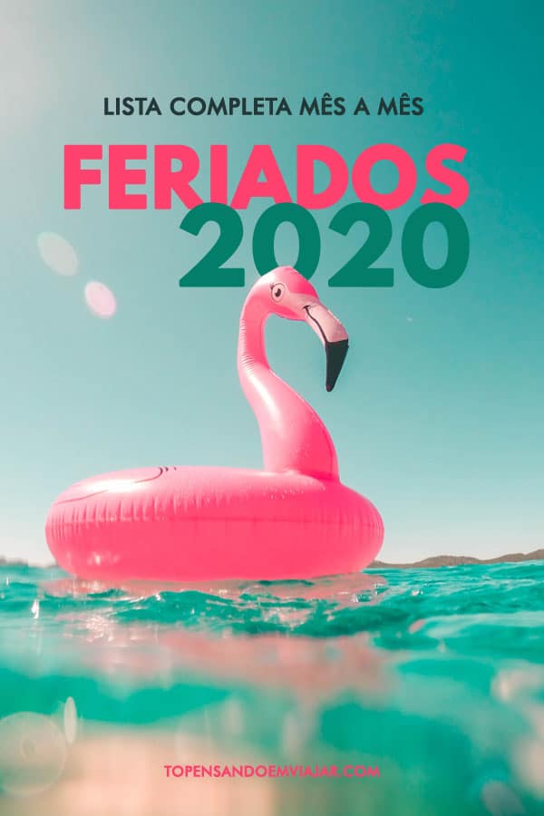 Confira o calendário com feriados 2020 com as datas de todos os feriados de 2020 no Brasil e o dia da semana em que eles caem. Aproveite!