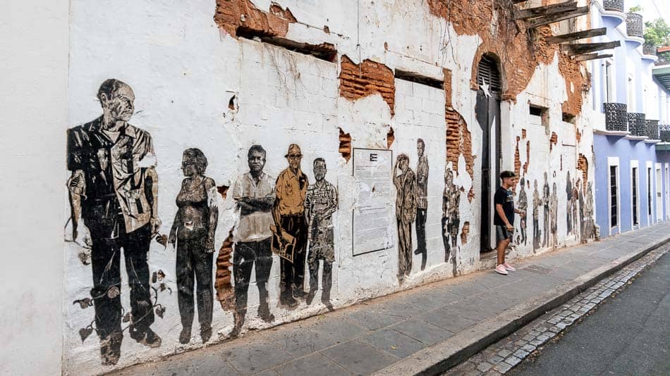 Arte de rua em Old San Juan, Porto Rico