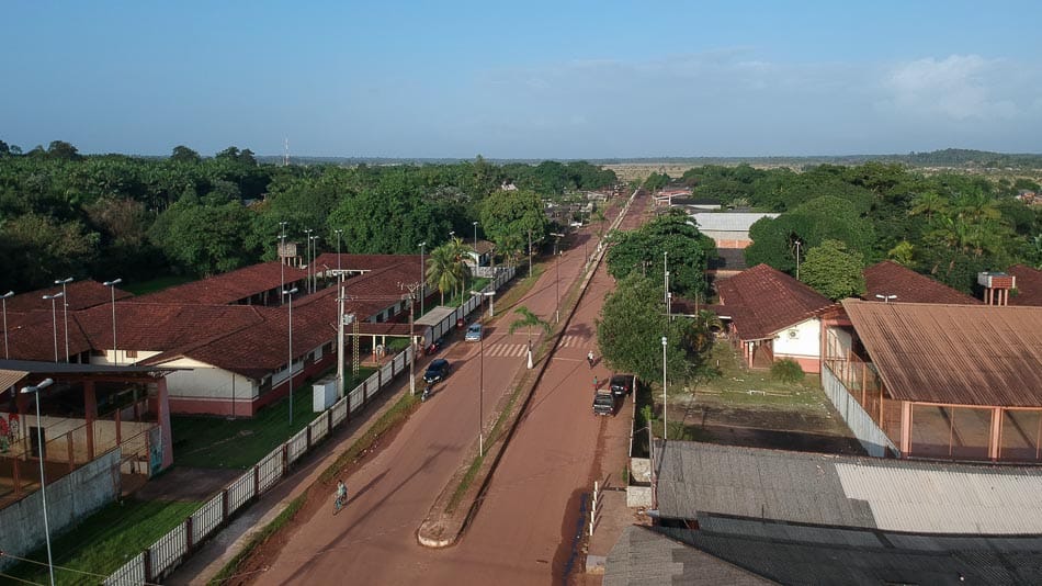 Vista aérea de Calçoene, no Amapá