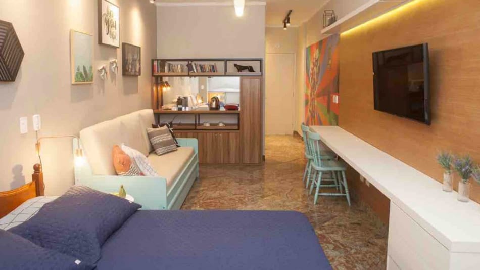Airbnb no Guarujá: flat reformado na Praia de Pitangueiras