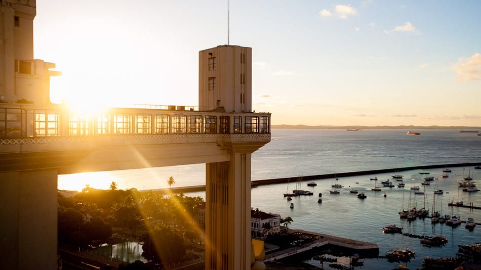 Pôr do Sol em Salvador do alto do Elevador Lacerda