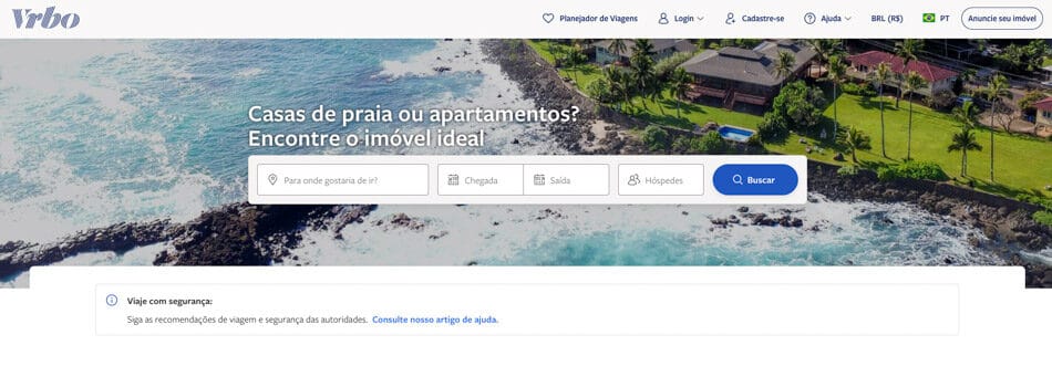 Como usar o site Vrbo para alugar imóvel de temporada