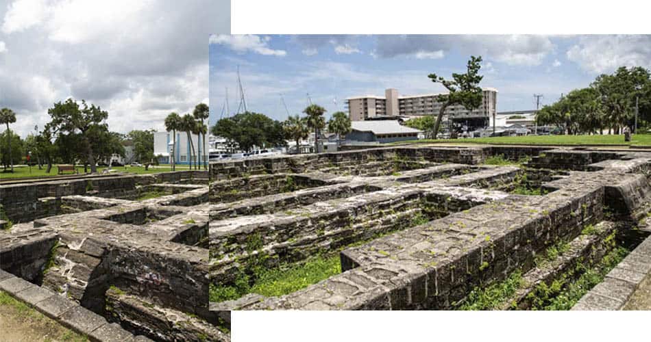 Ruínas do Old Fort Park, em NSB perto de Orlando