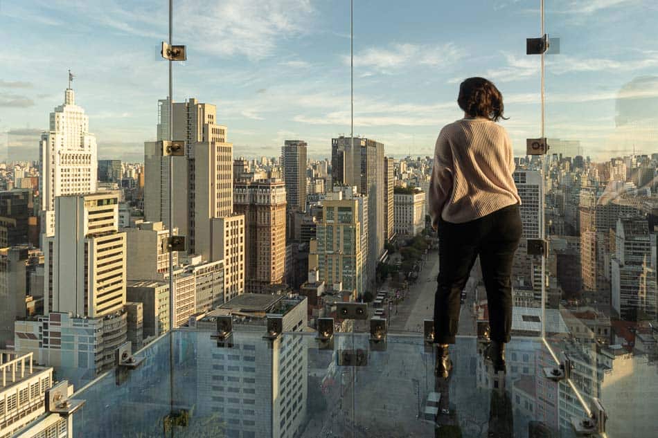 Foto no ovo mirante de vidro em SP: Sampa Sky