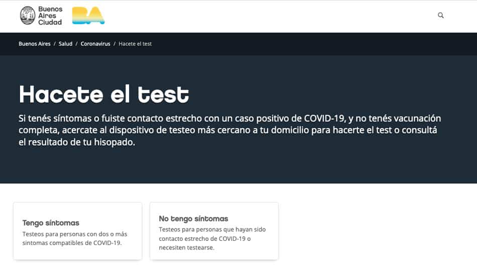 Quem pode fazer o teste de Covid-19 grátis na Argentina?