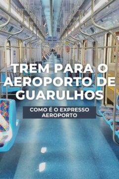 Saiba como é o Expresso Aeroporto, o trem para o Aeroporto de Guarulhos que parte da Luz. O jeito mais barato de chegar e sair do aeroporto.