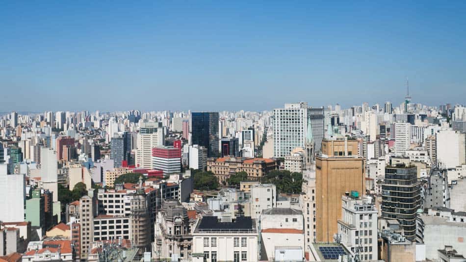 Vista do Mirante do Farol Santander em SP