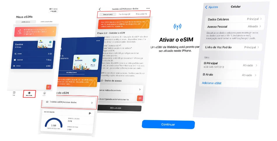 Como instalar e ativar um eSIM internacional no celular