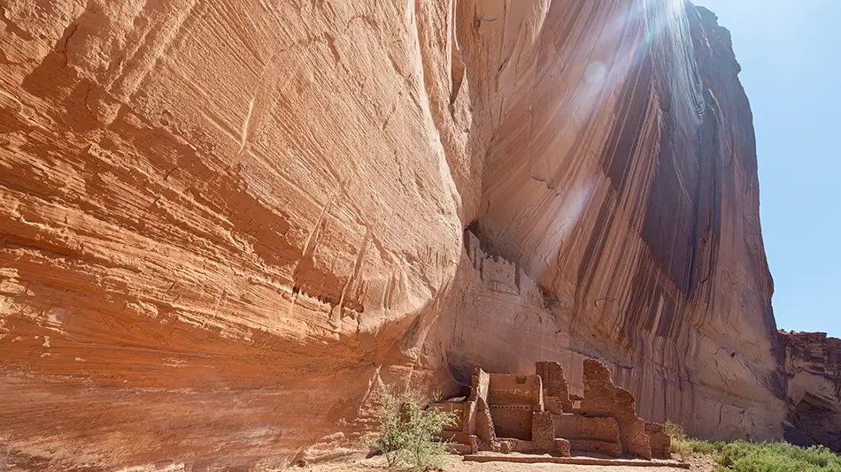 Ruínas no Canyon de Chelly, no Sudoeste dos EUA