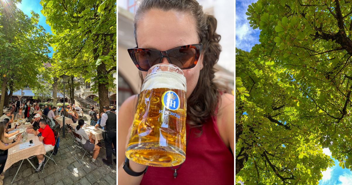 Biergarten do Hofbräuhaus am Platzl, uma das cervejarias mais famosas de Munique