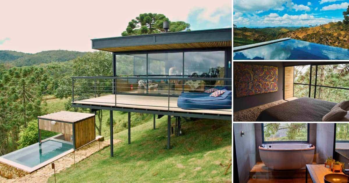 Cabana luxuosa para alugar em Gonçalves