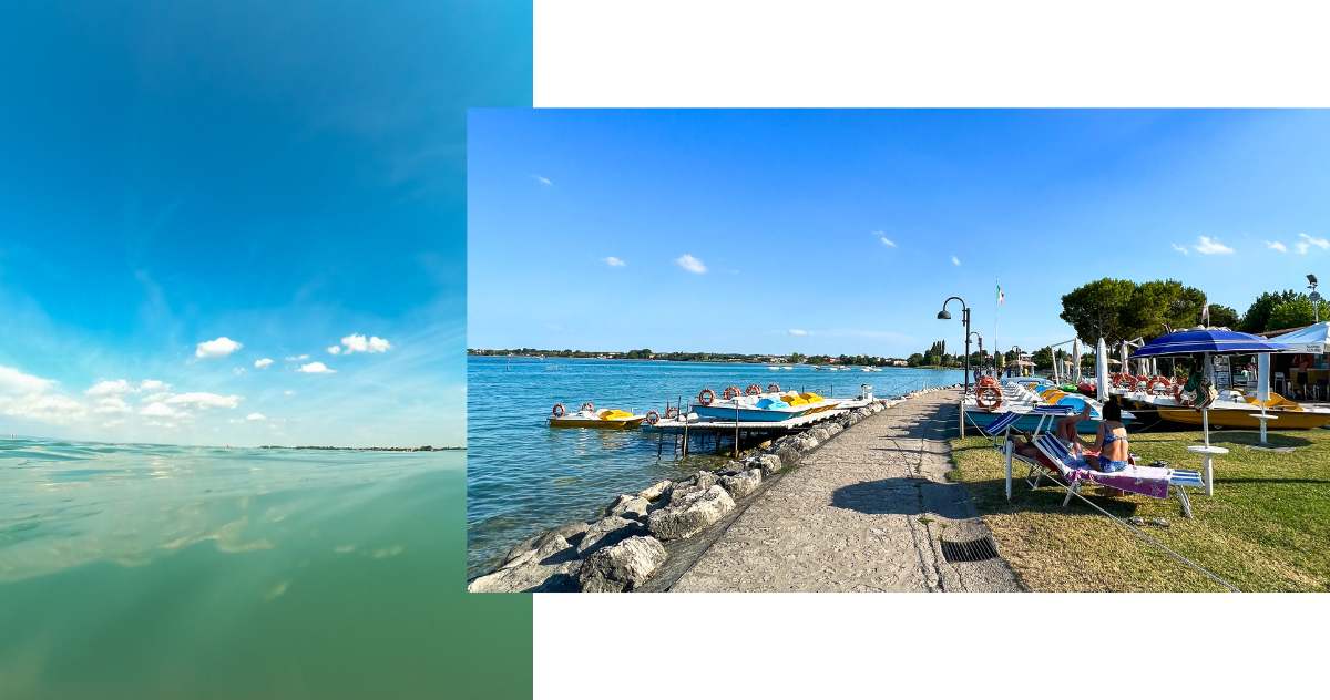 Praia Porto Galeazi, em Colombare de Sirmione