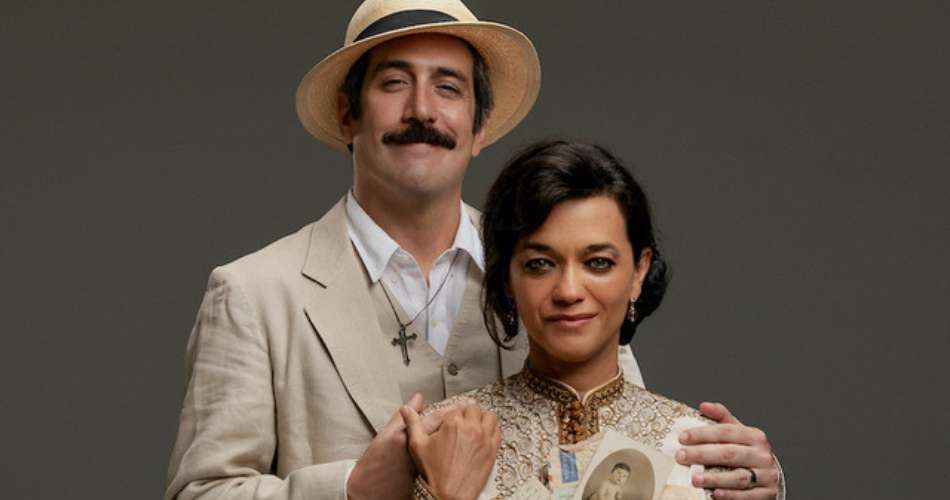 Ator e atriz da peça Cartas Libanesas Ayuni