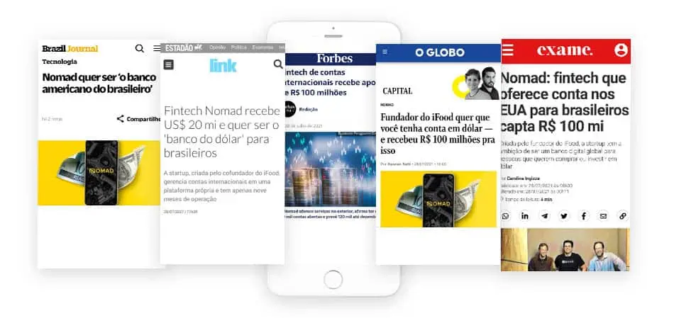 Prints com a história de criação da Nomad