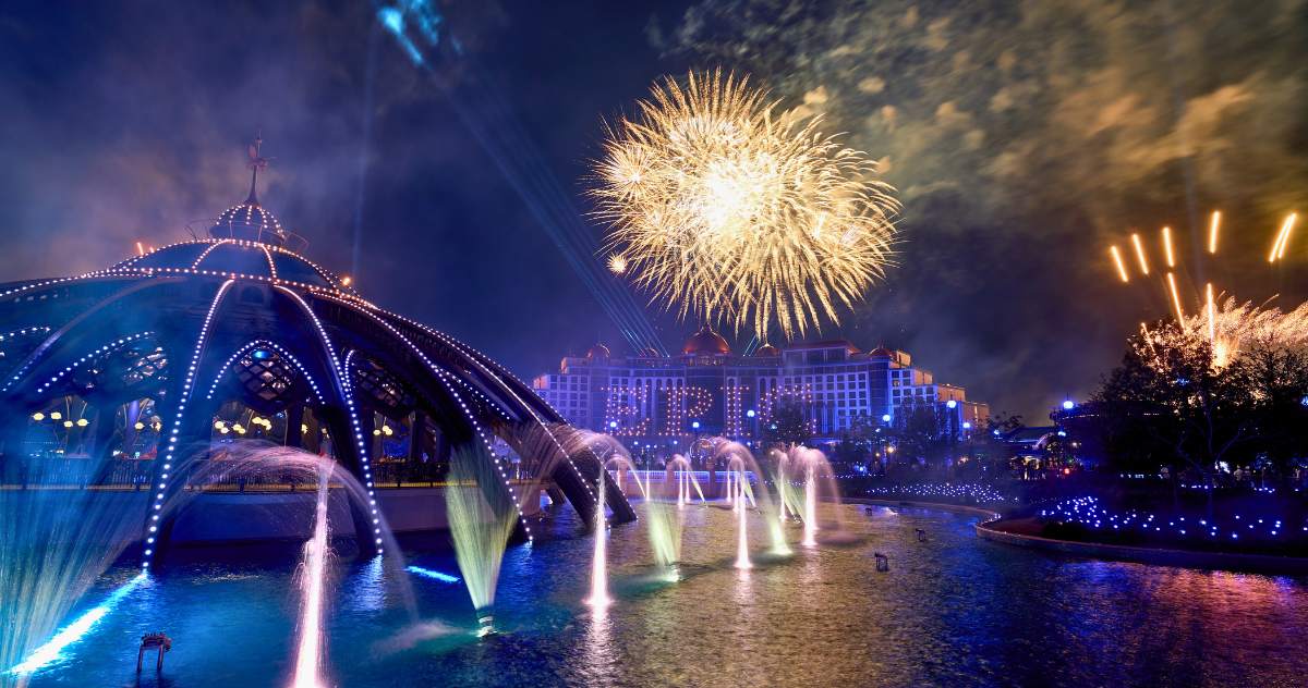 Show noturno no Epic Universe em Orlando