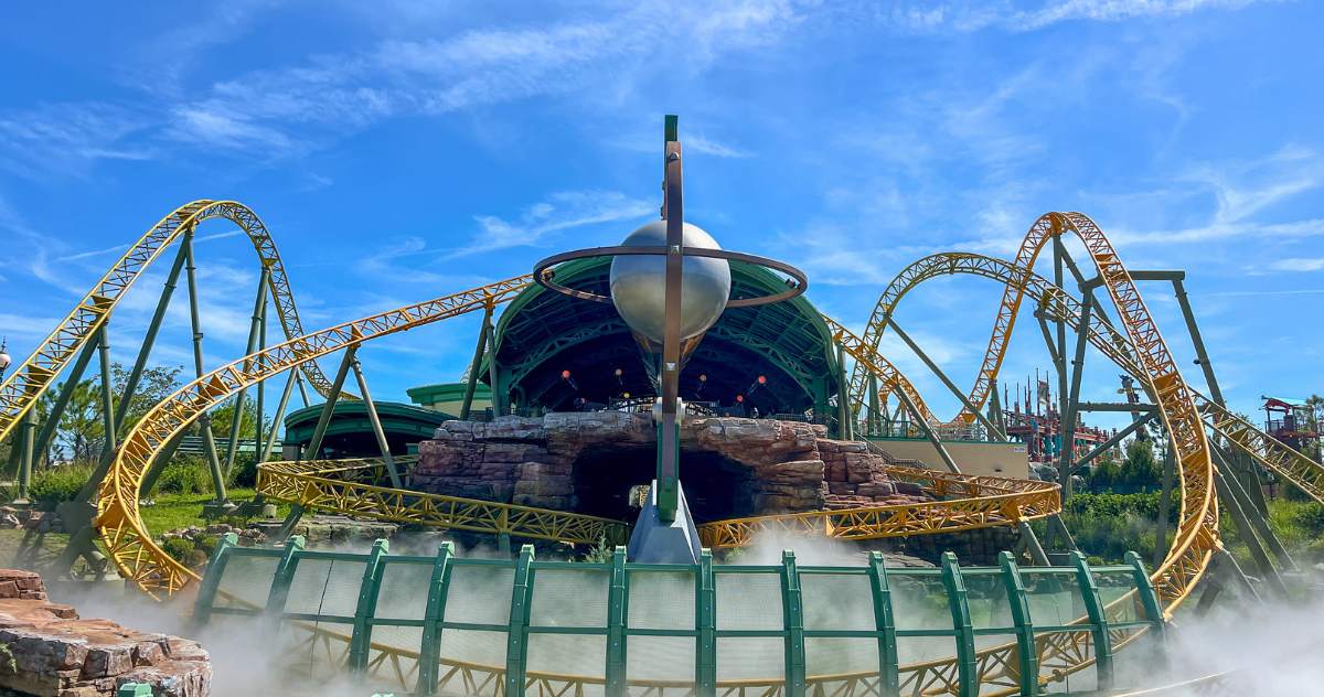 Montanha-russa Stardust Racer, no Epic Universe, em Orlando