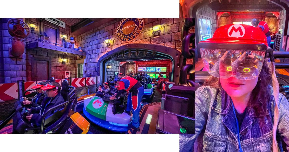 Mario Kart ™: Bowser's Challenge, atração no SUPER NINTENDO WORLD no parque Epic em Orlando