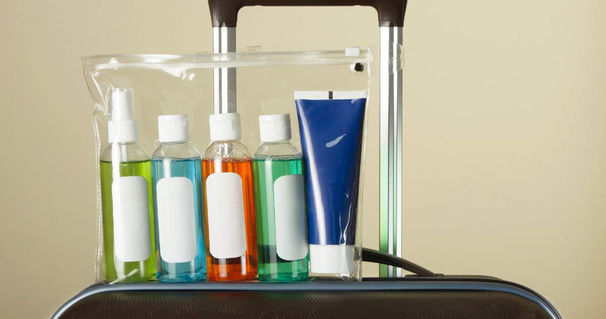 Ziplock com líquidos na bagagem de mão
