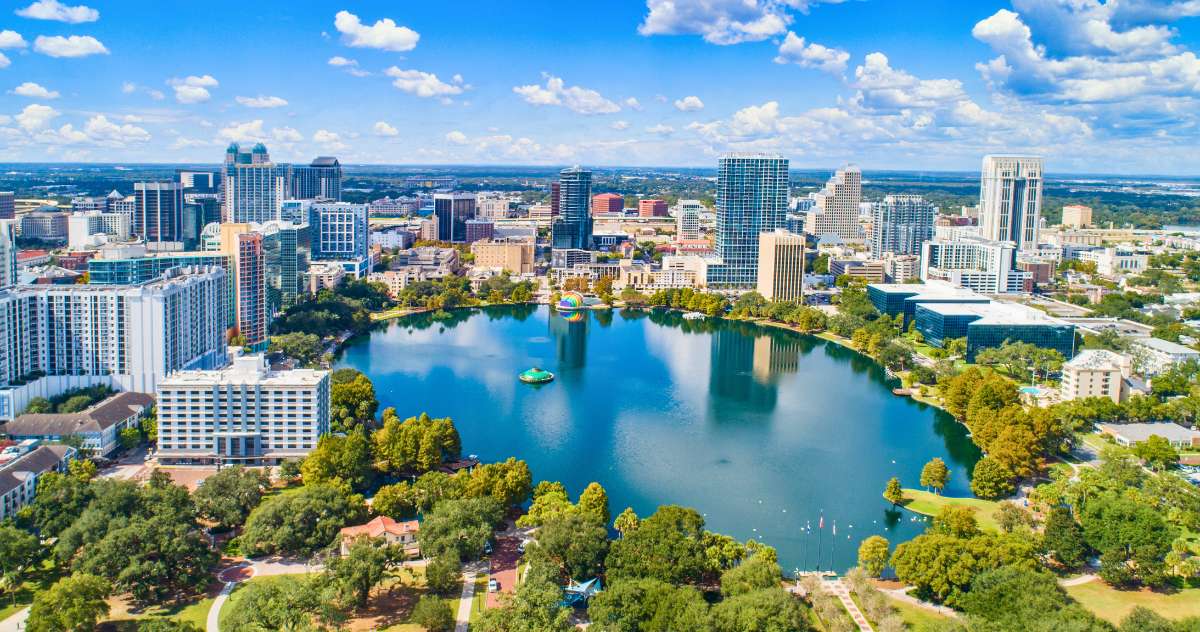 Vista aérea de Orlando, Flórida