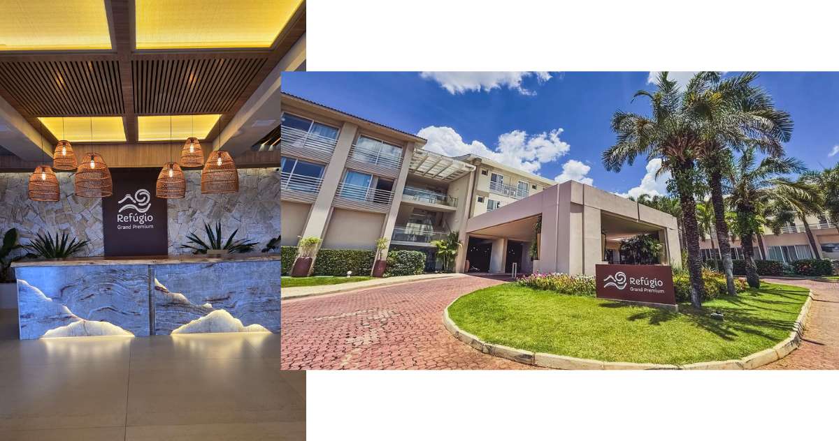 entrada do hotel refúgio grand premium