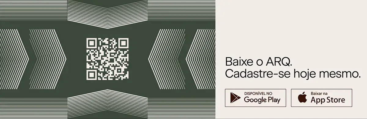 QR Code para baixar aplicativo ARQ na Apple Store e Google Play